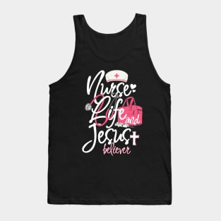 Nurse Life And Jesus Believer Tank Top